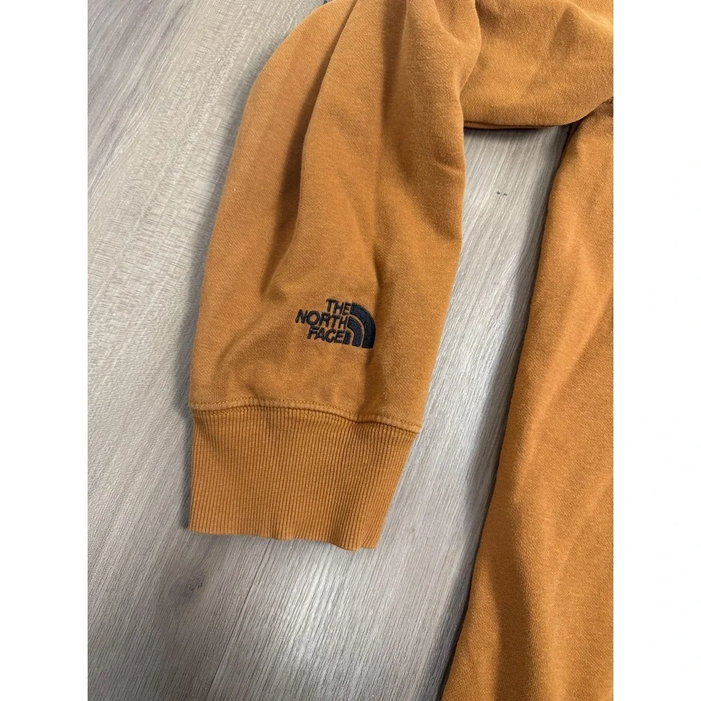 The North Face Hoodie Mens‎ 2XL Orange Fleece Pullover Tent Graphic Casual